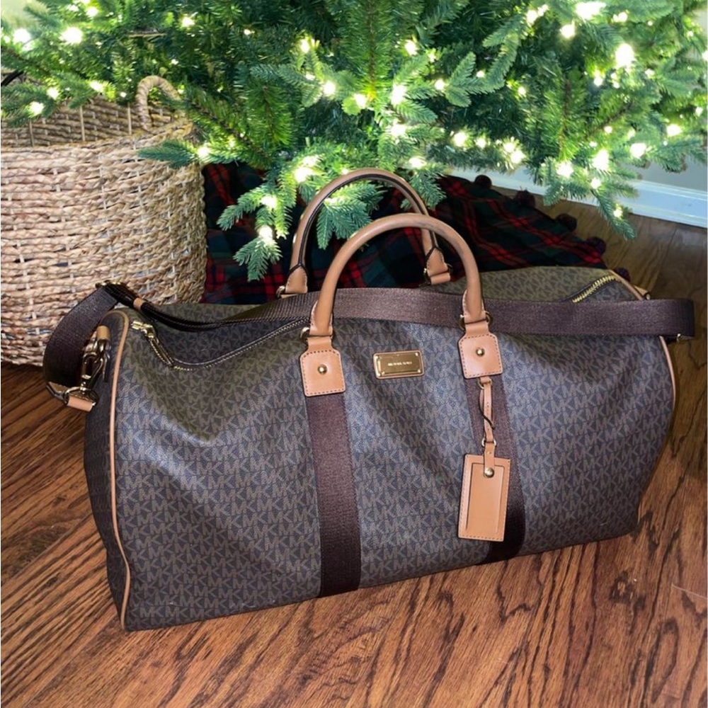Brown Michael Kors duffel travel bag